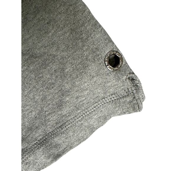 Quacker Factory Sz S Rhinestone Grommet Cotton Pullover 1/2 Sleeve Top Side Slit - Picture 6 of 10